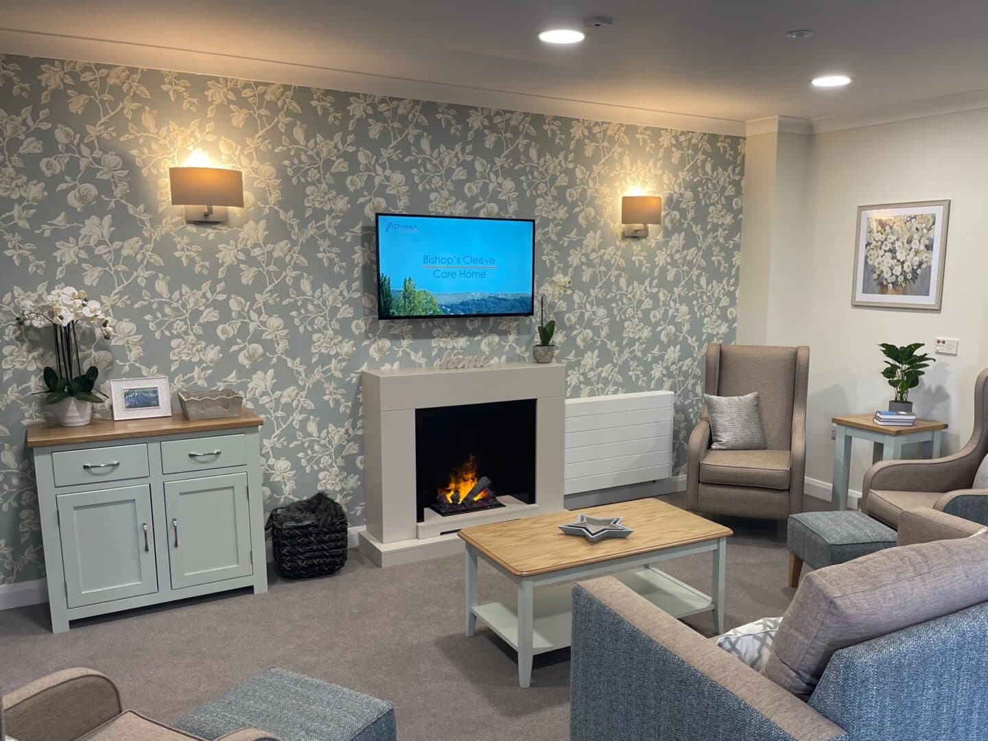 Communal Lounge at Bishop's Cleeve Care Home in Cheltenham, Gloucestershire