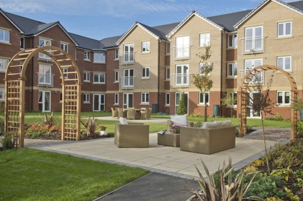 Garden at Booth Court Retirement Development in Ipswich, Suffolk