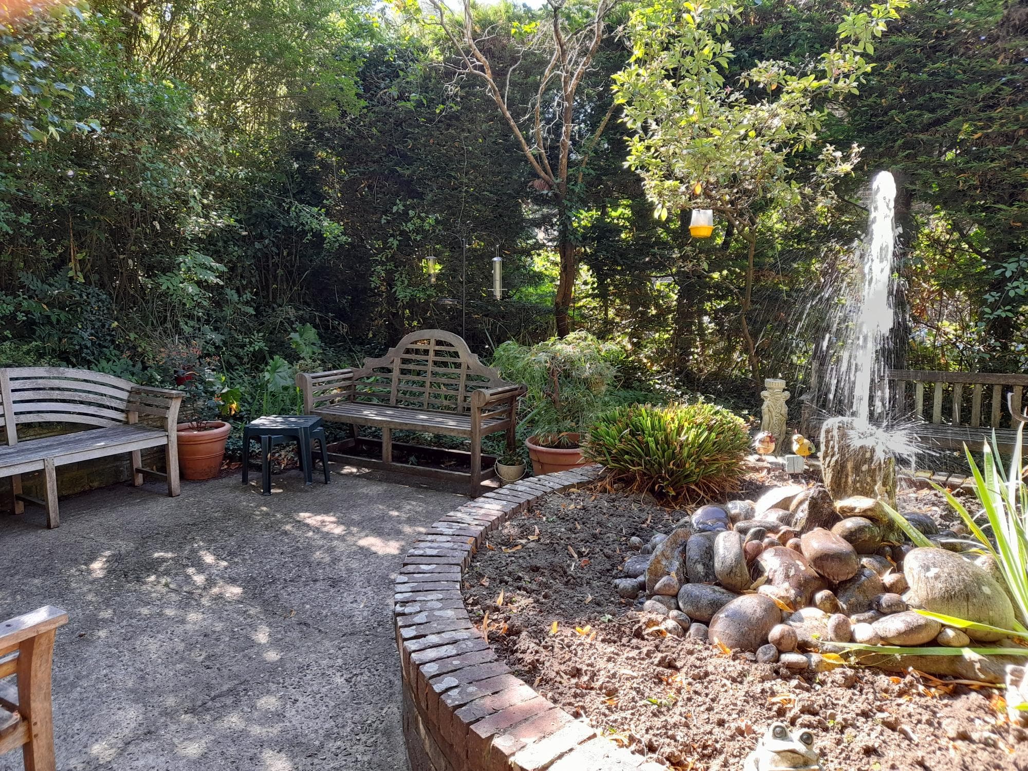 Garden at Borovere Care Home, Alton, Hampshire