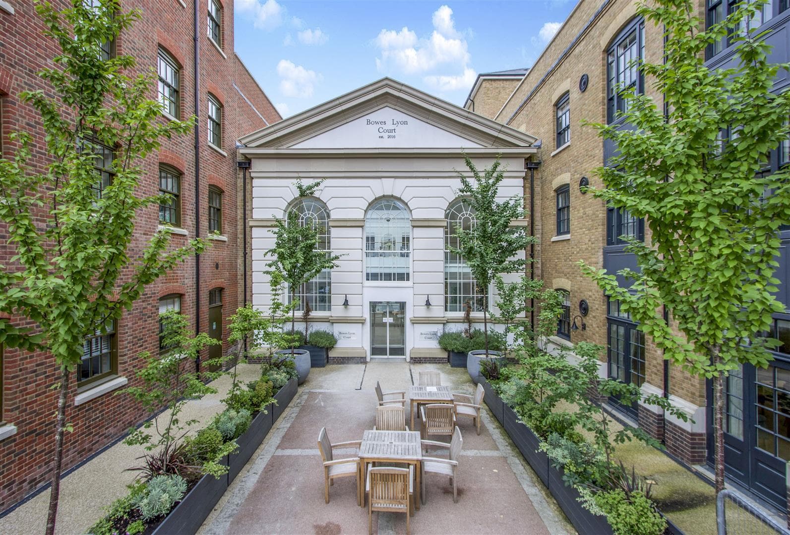 Exterior of Bowes Lyon Court Retirement Development in Dorset, Dorchester