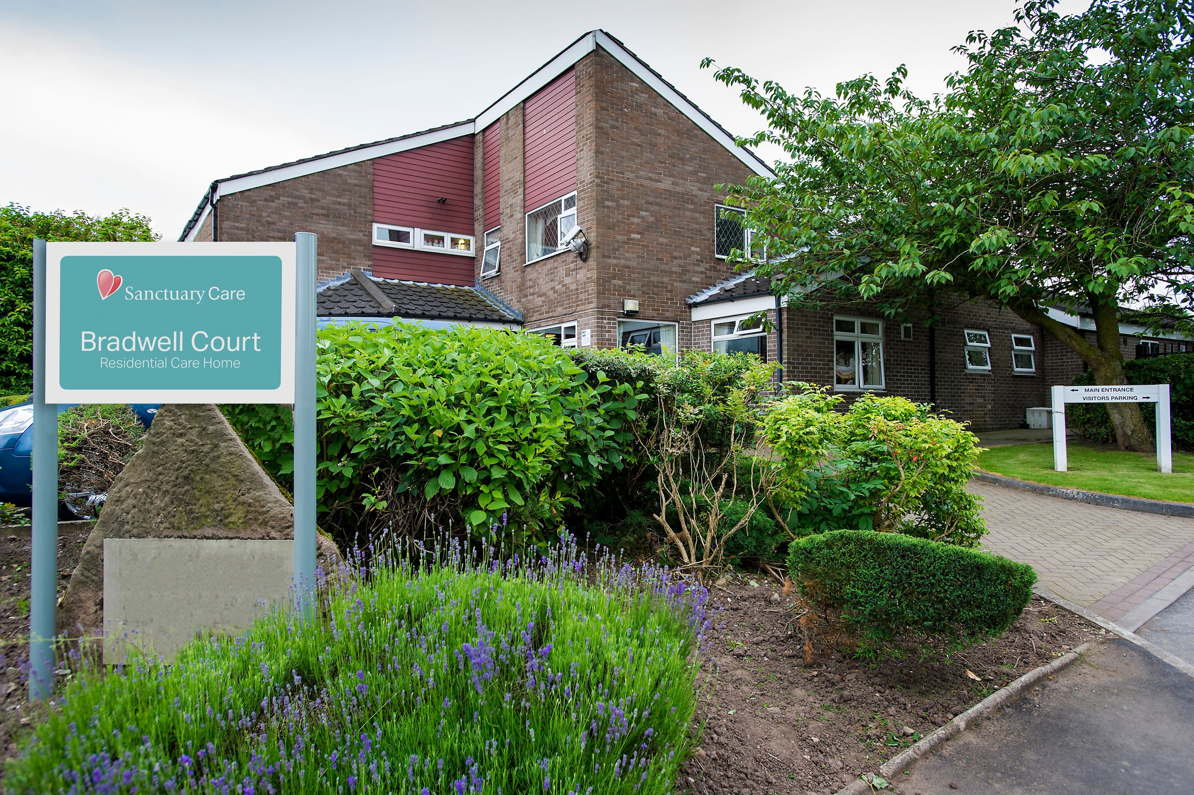 Exterior of Bradwell Court Care Home in Congleton, Cheshire East