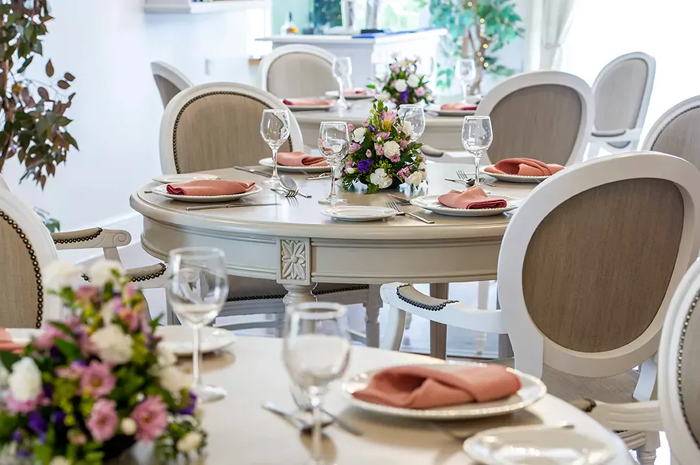 Dining Room at Bramley Court Care Home in Cambridge, Cambridgeshire