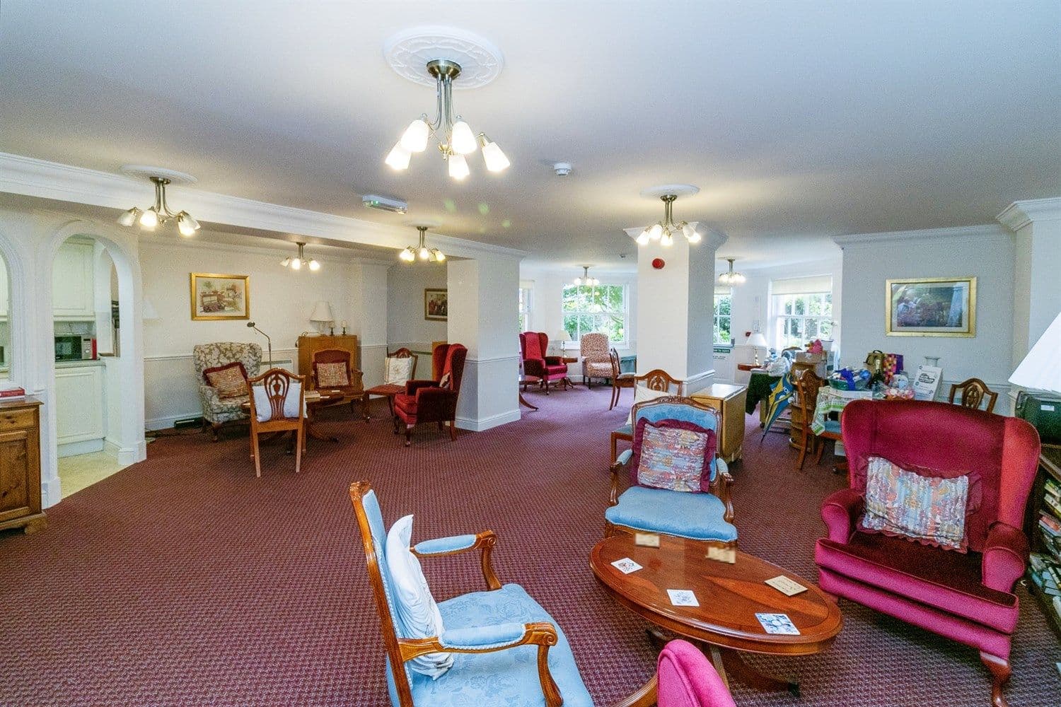 Communal Lounge at Brampton Court Retirement Development in Chichester, West Sussex