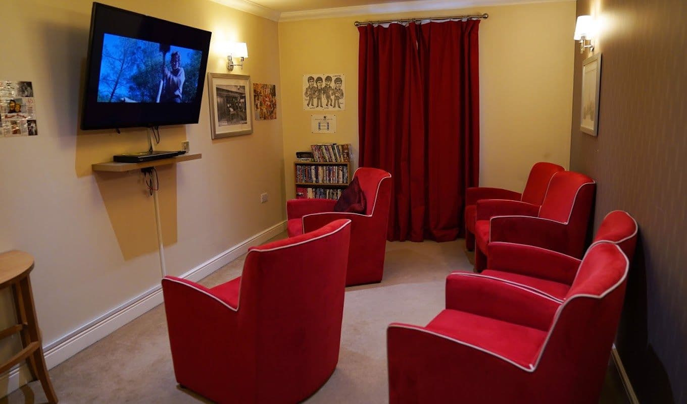 Cinema at Exterior of Briarscroft Care Home in Birmingham, West Midlands