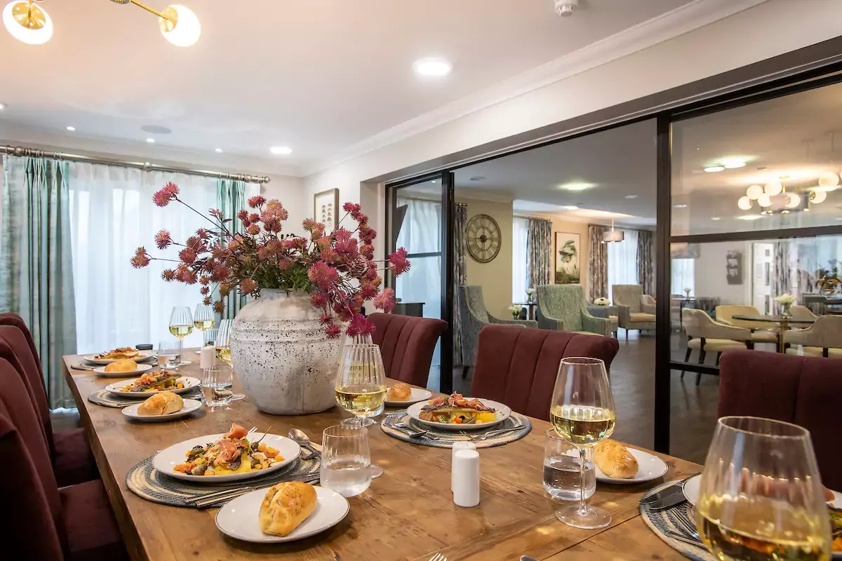 Dining Room at Bridge House Care Home in Abingdon, Oxfordshire