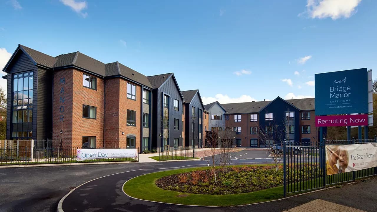 Exterior of Bridge Manor Care Home in Wolverhampton, West Midlands