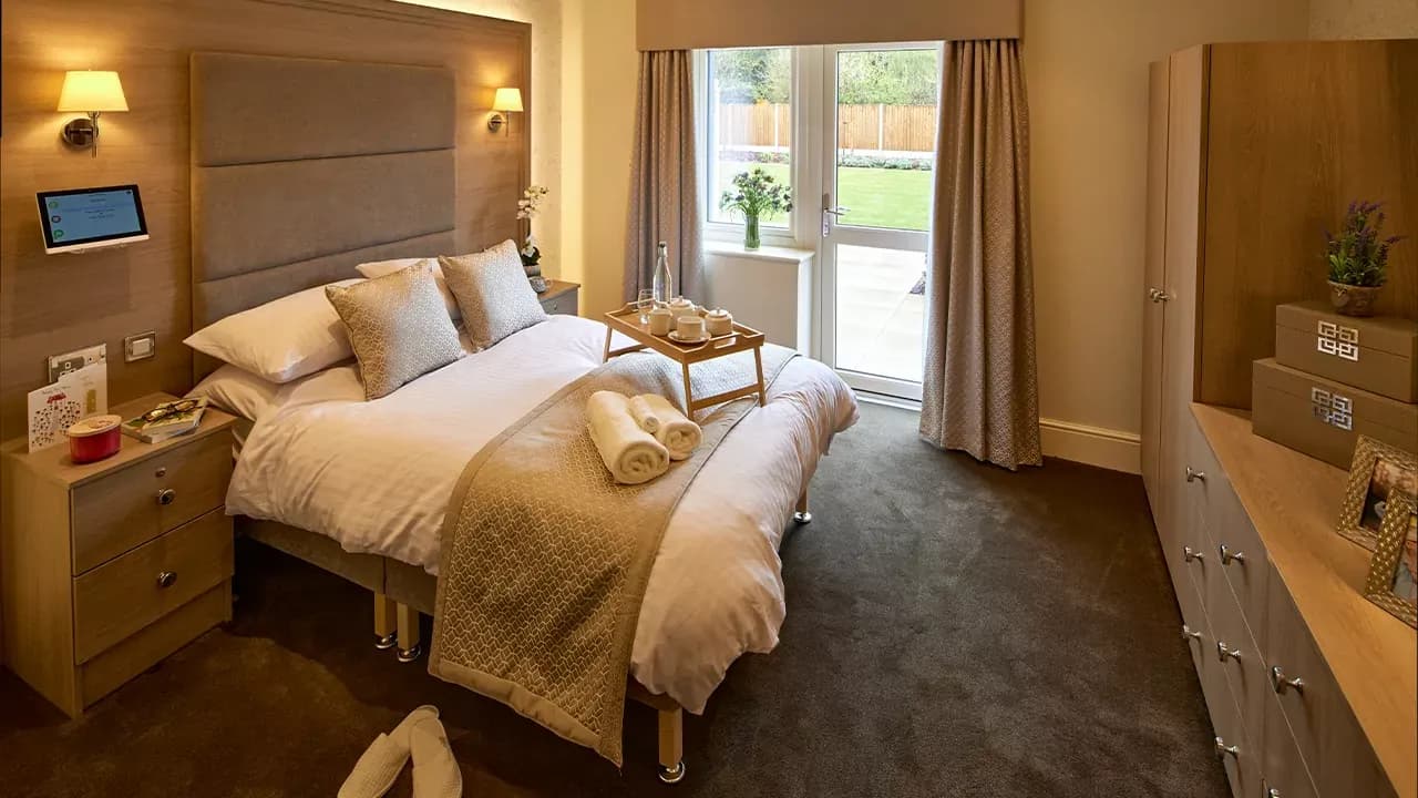 Bedroom at Bridge Manor Care Home in Wolverhampton, West Midlands