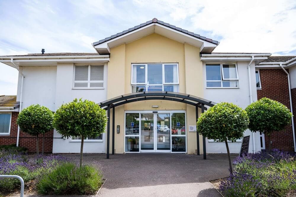 Exterior of Britten Court care home in Lowestoft, Suffolk