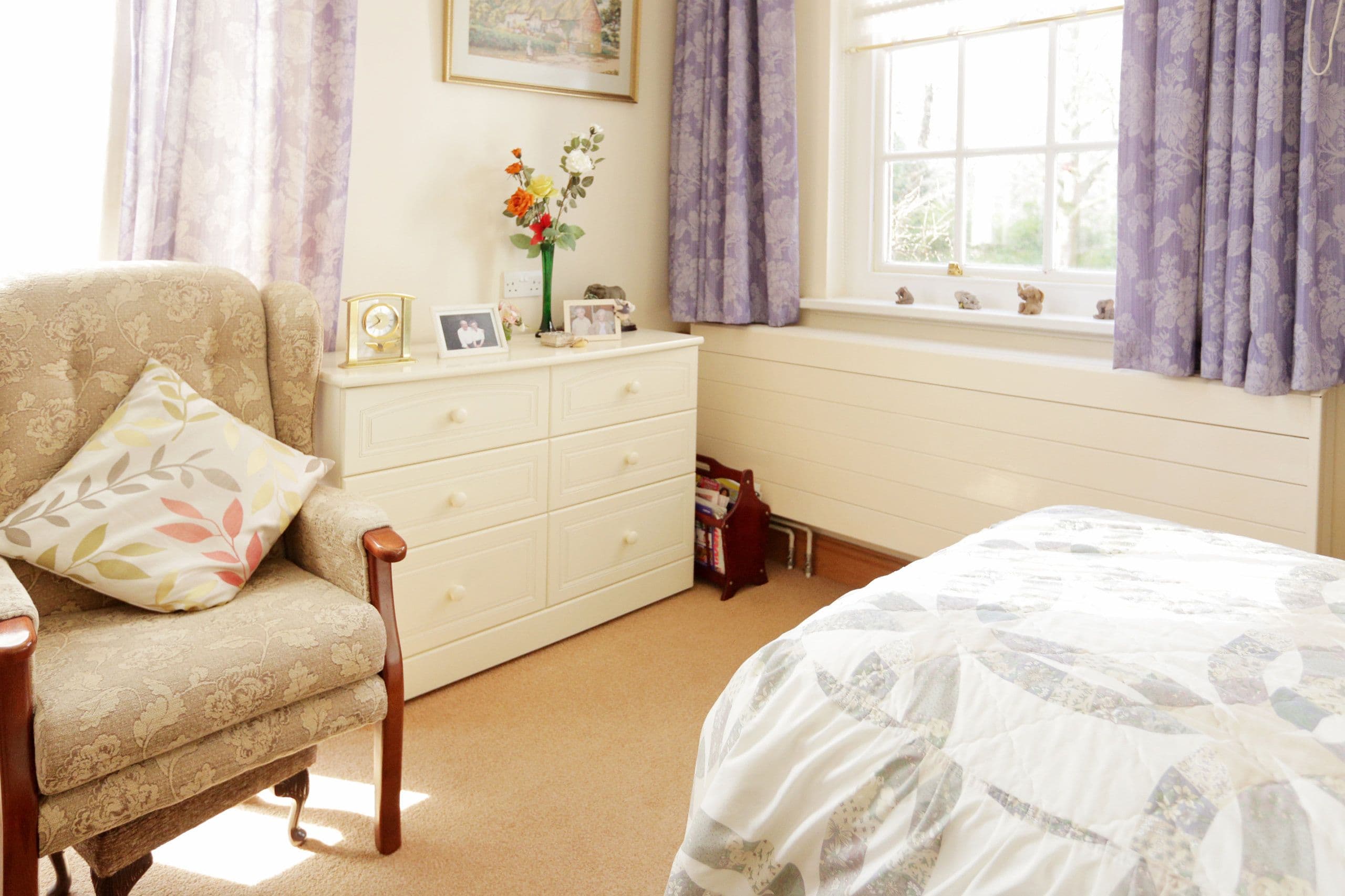 Bedroom at Broadlands Care Home, Lowestoft, Suffolk