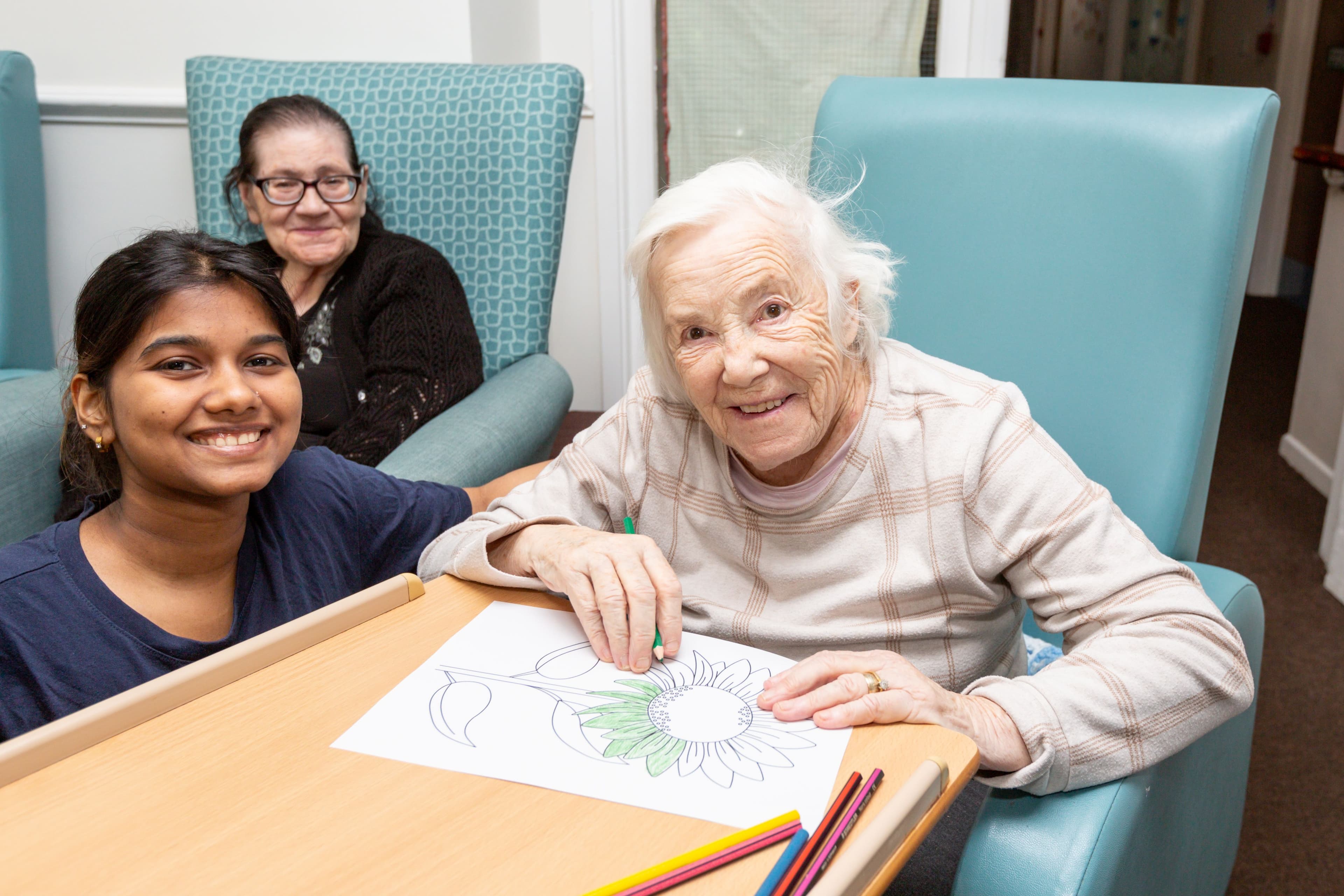 Resident at Brook House care home in Cambridge 