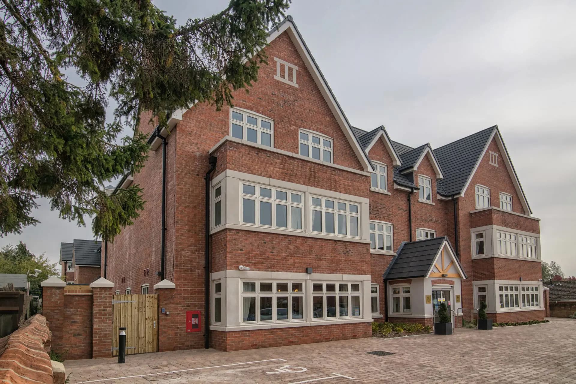 Exterior of Brook House Care Home in Towcester, Northamptonshire