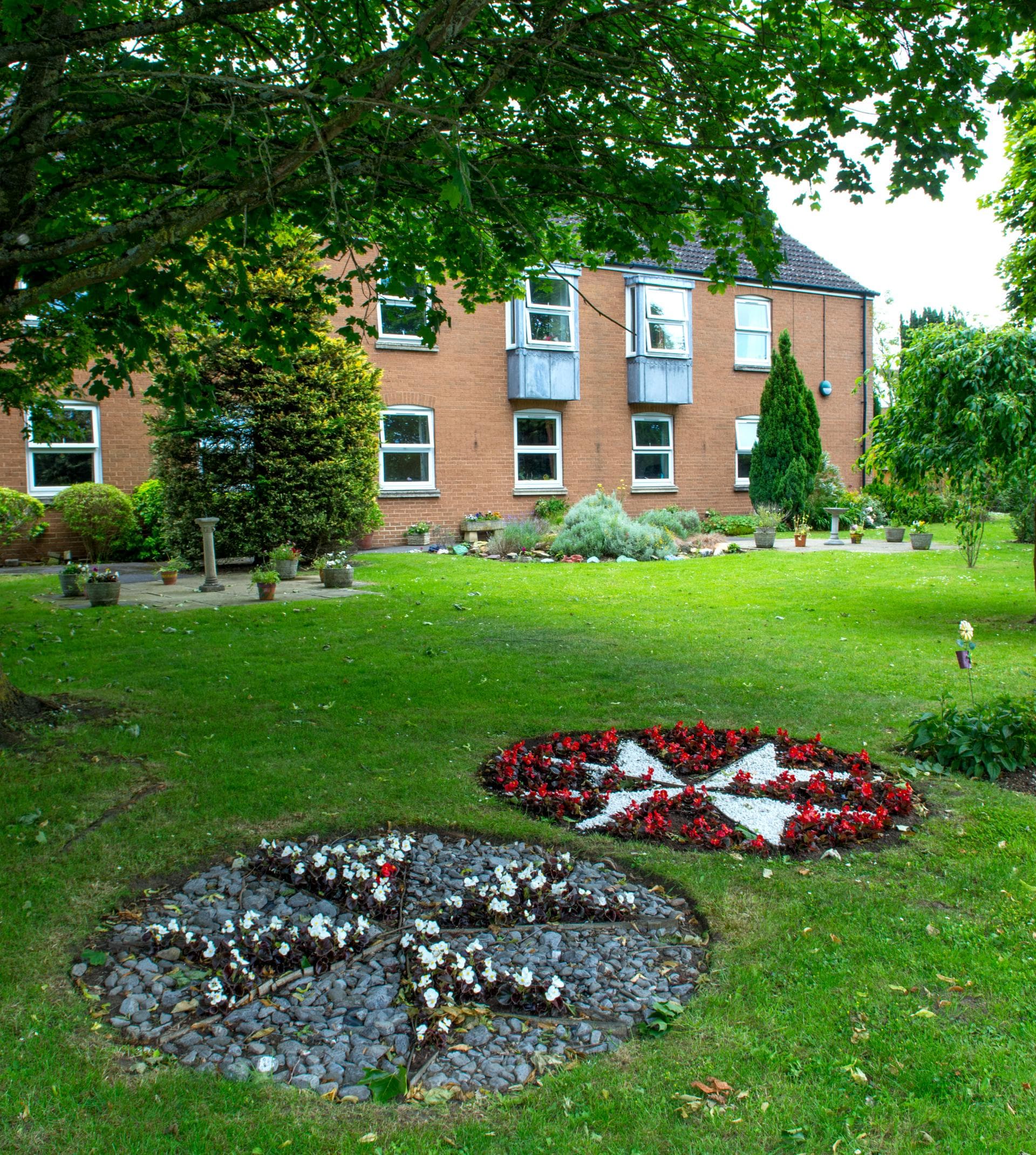 Garden at Brookside Care Home in Melksham, Wiltshire