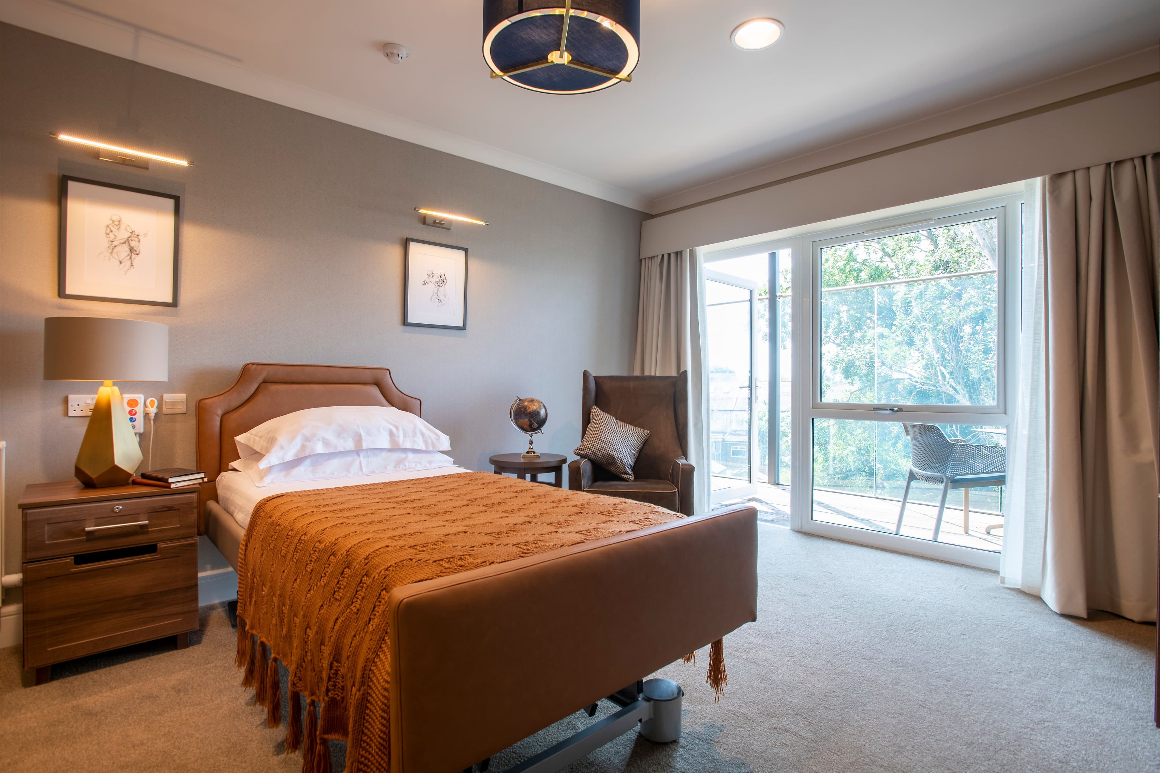 Bedroom at Brookwater House care home in Enfield, London