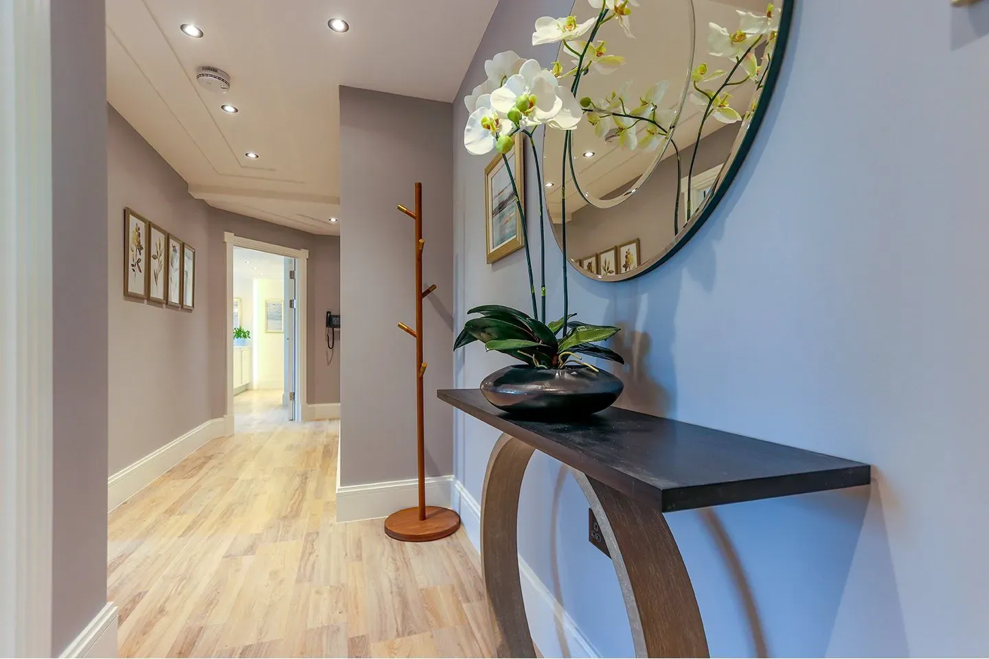 Hallway at The Vale retirement development in West Noorwood, London