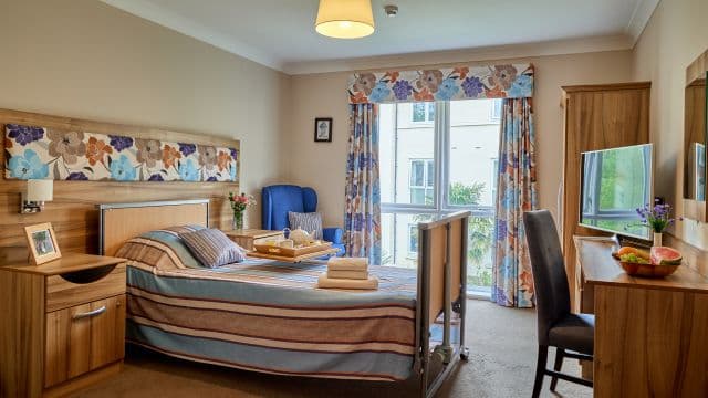 Bedroom at Brunel House Care Home in Corsham, Wiltsire