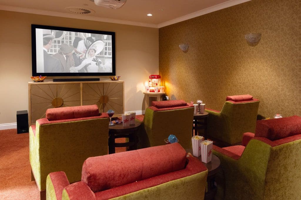 Cinema room at Buckler's Lodge, Crowthorne, Berkshire