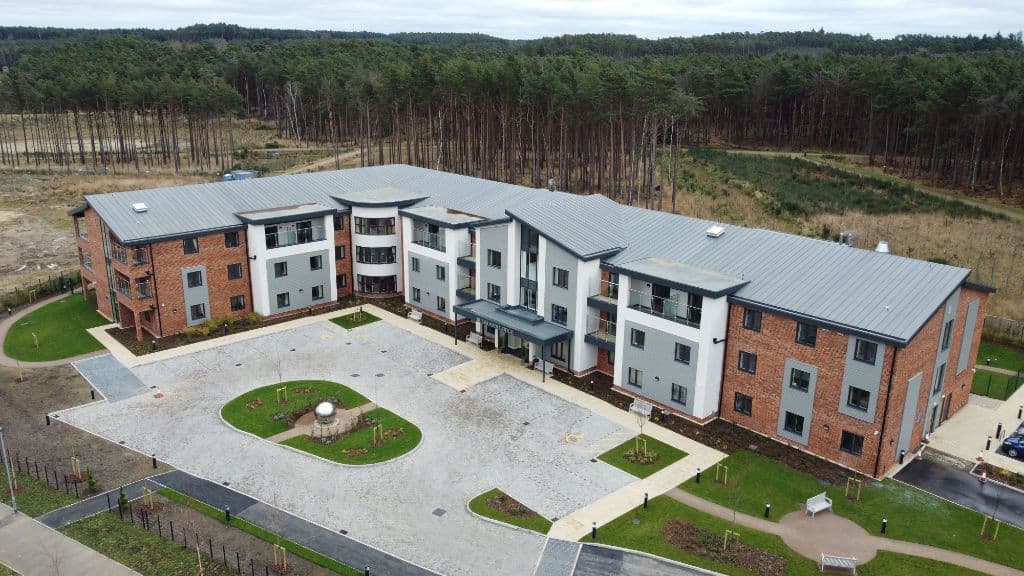 Aerial View of Exterior at Buckler's Lodge, Crowthorne, Berkshire