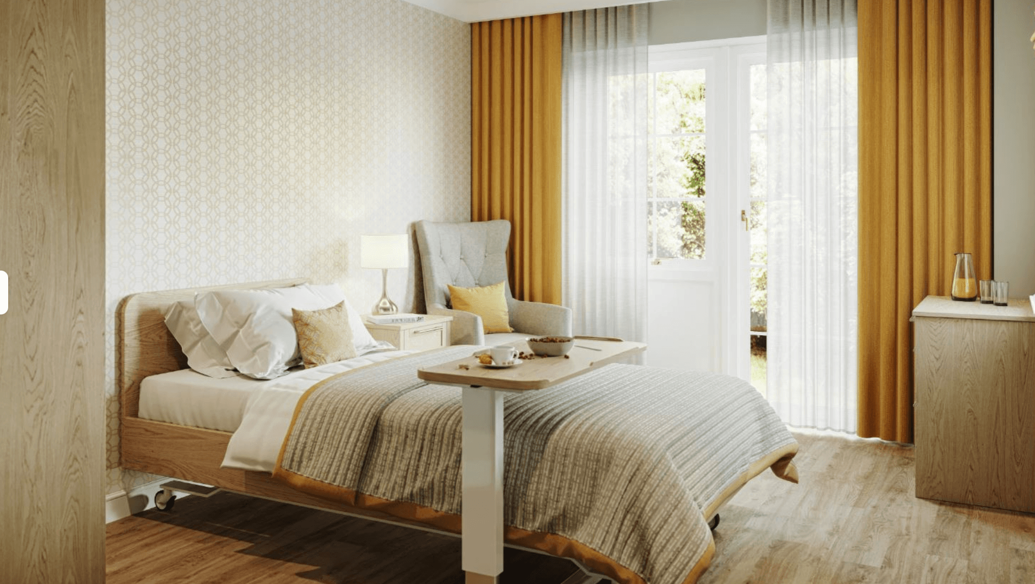 Bedroom at Beacher Hall Care Home in Reading, Berkshire