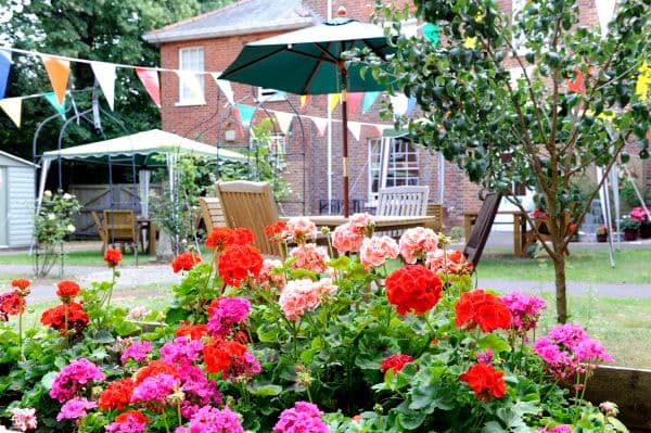 Garden at Beacher Hall Care Home in Reading, Berkshire