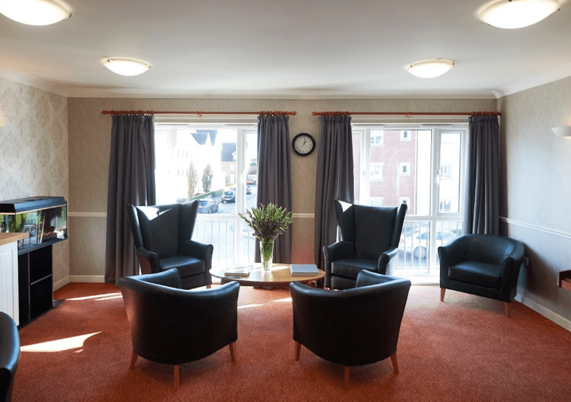 Communal Lounge at Canning Court Care Home in Stratford-upon-Avon, Warwickshire