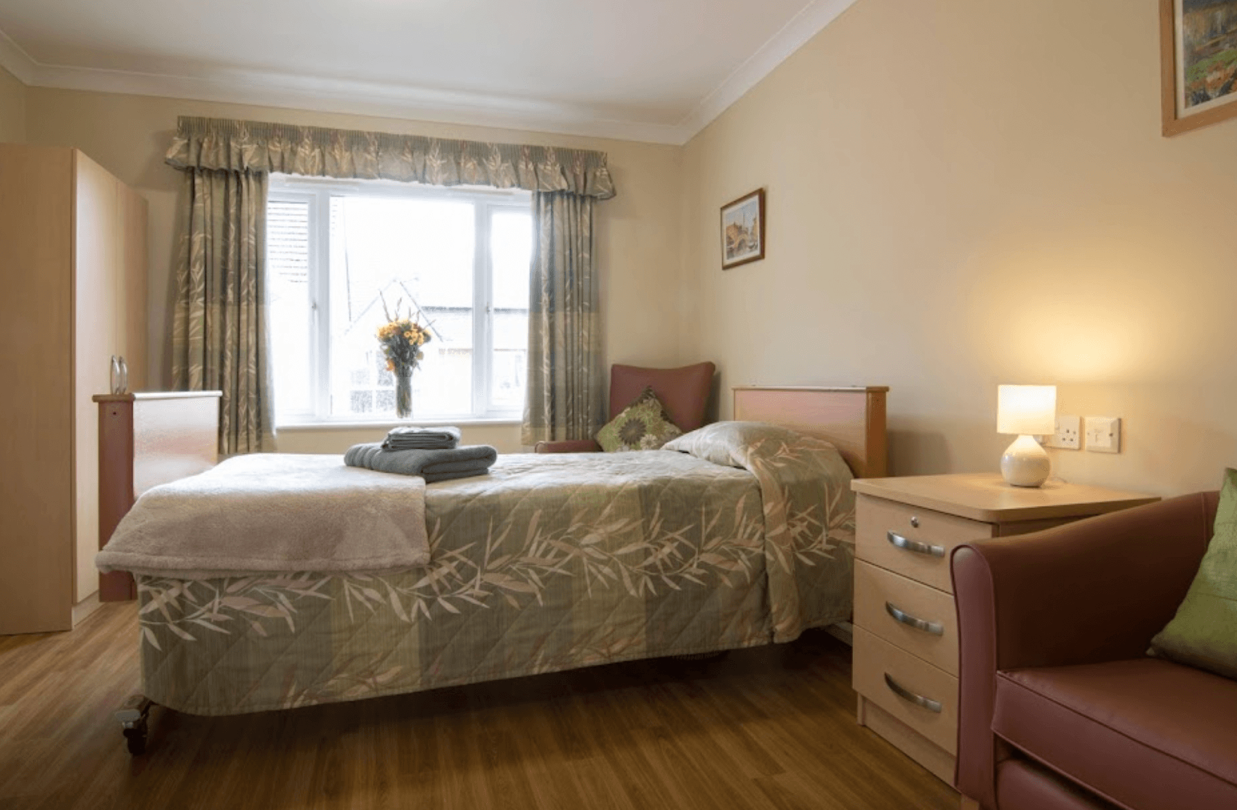 Bedroom at Canning Court Care Home in Stratford-upon-Avon, Warwickshire