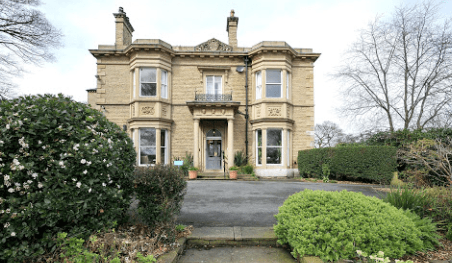 Exterior of Cleveland House care home in Huddersfield, West Yorkshire