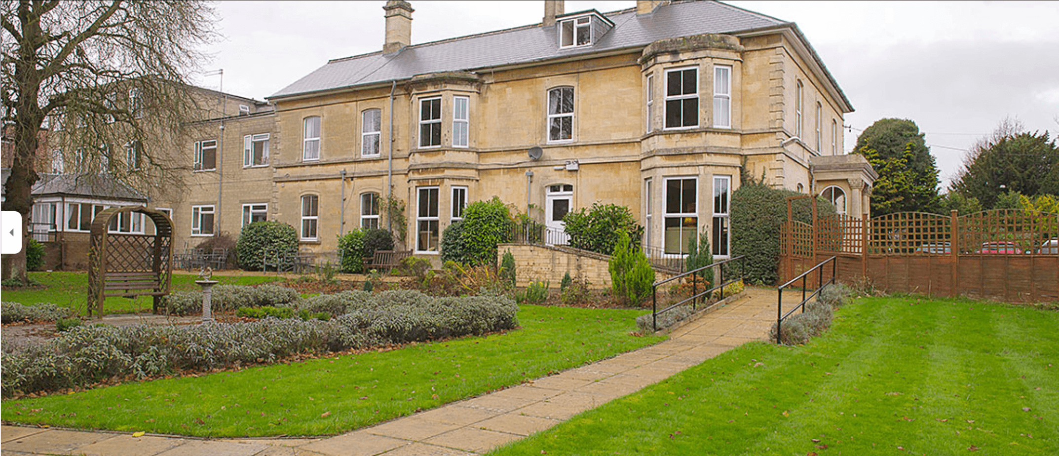 Garden at  Elm Grove Care Home in Cirencester, Gloucestershire