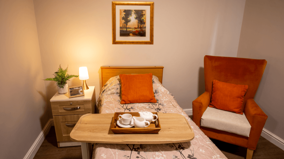 Bedroom at  Elm Grove Care Home in Cirencester, Gloucestershire