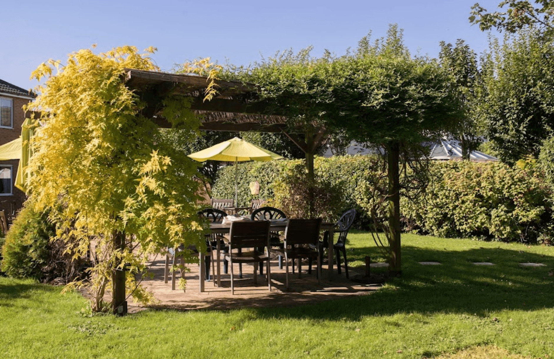 Garden at Elm View Care Home in Clevedon, Somerset