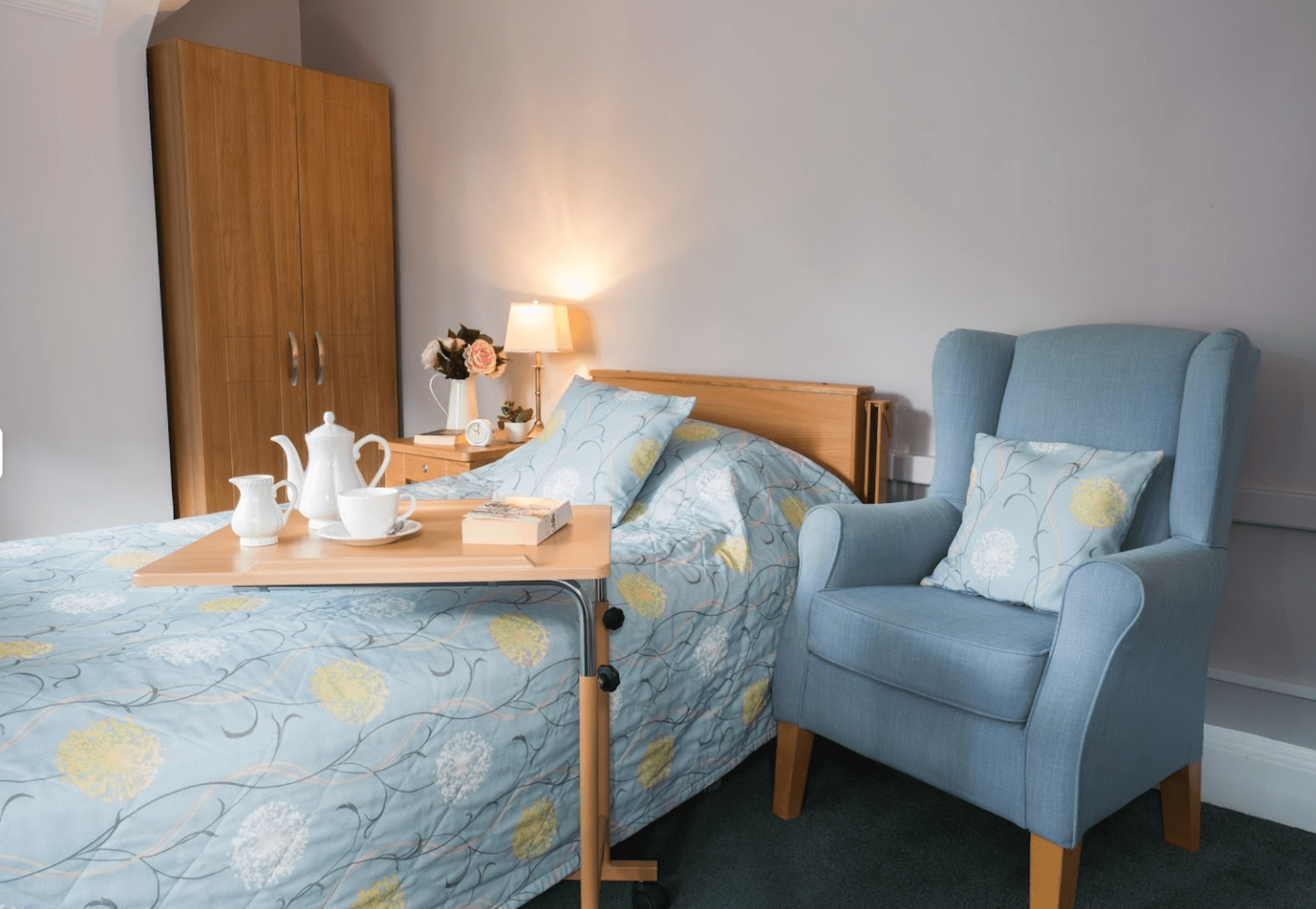 Bedroom at Field House Care Home in Harpenden, Hertfordshire