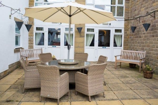 Garden at Lindley Grange Care Home in Huddersfield, Kirklees