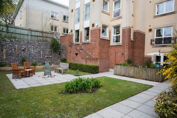 Garden at Oak Lodge Care Home in Southampton, Hampshire