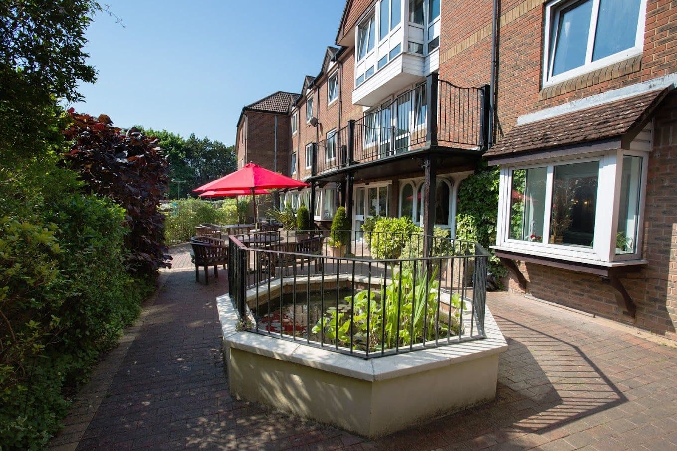 Garden at Queensmount Care Home in Bournemouth, Dorset