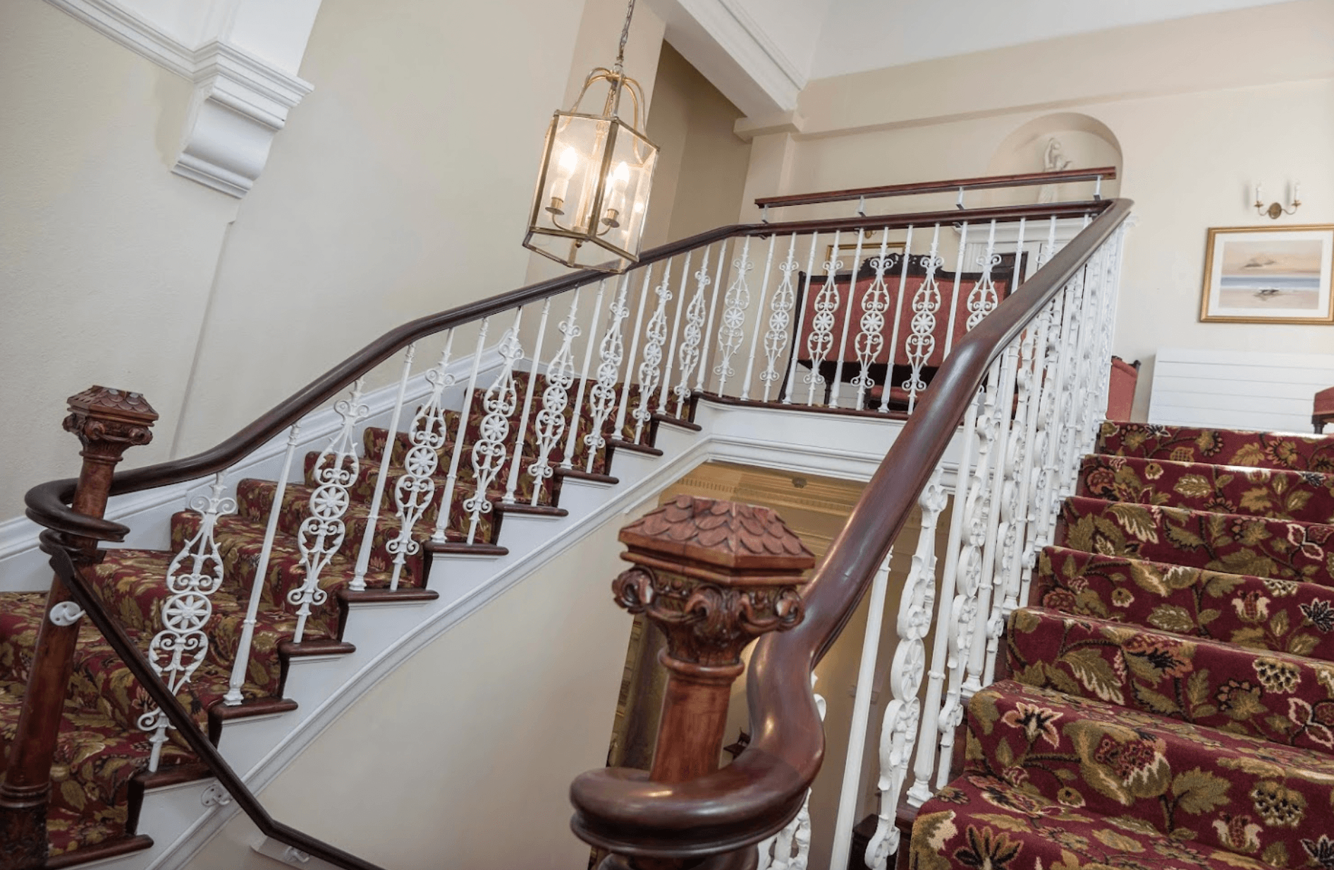 Staircase at Staplehurst Manor Care Home in Tonbridge, Kent