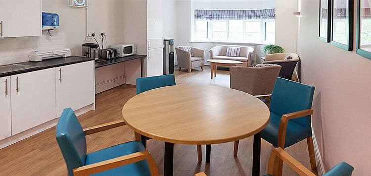 Dining area of Wingham Court Care Home in Esher, Elmbridge