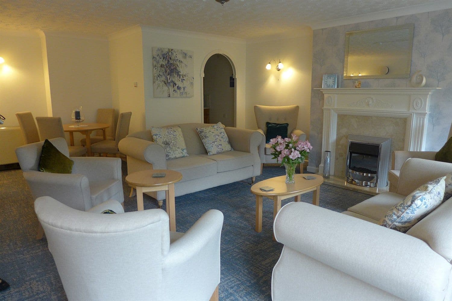 Communal lounge of Burnards Court located in Bodmin, Cornwall