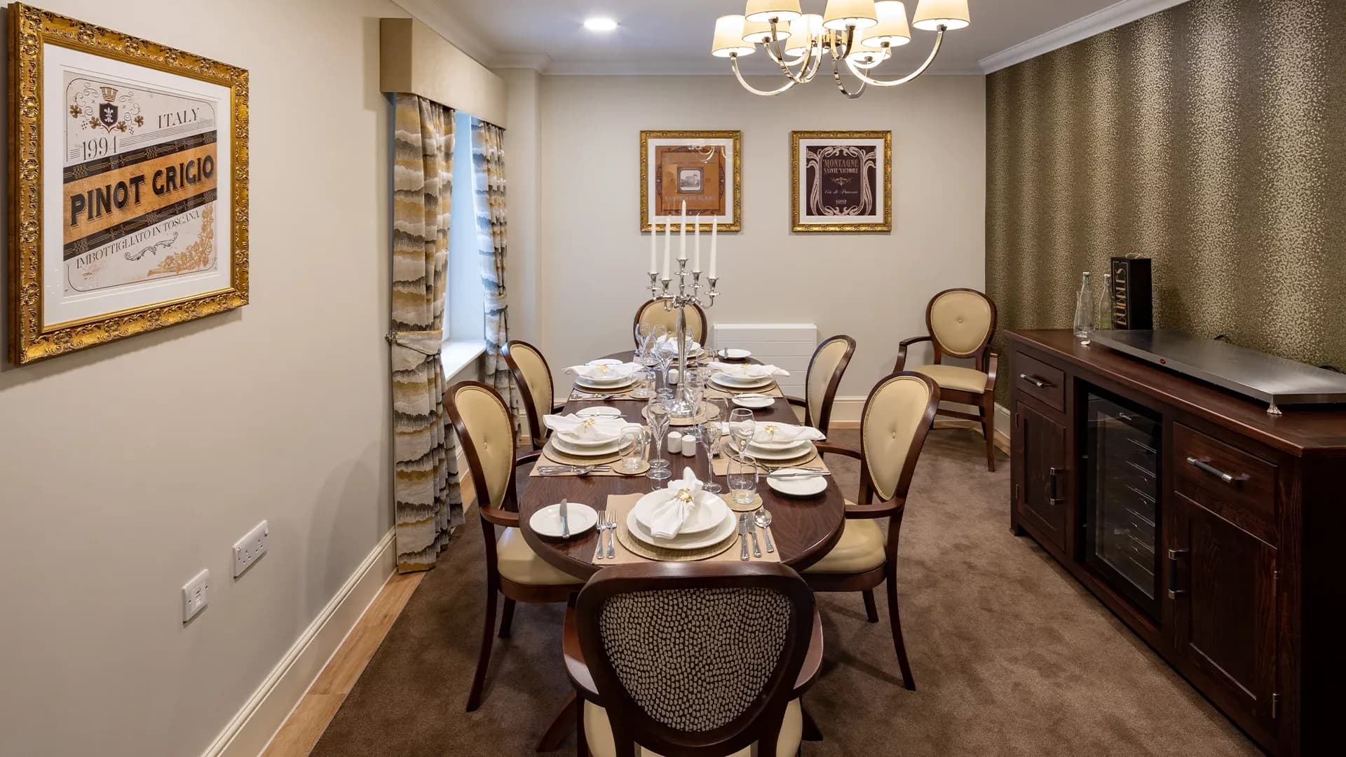 Dining Room of Butlers Mews Care Home in Rugby, Warwickshire