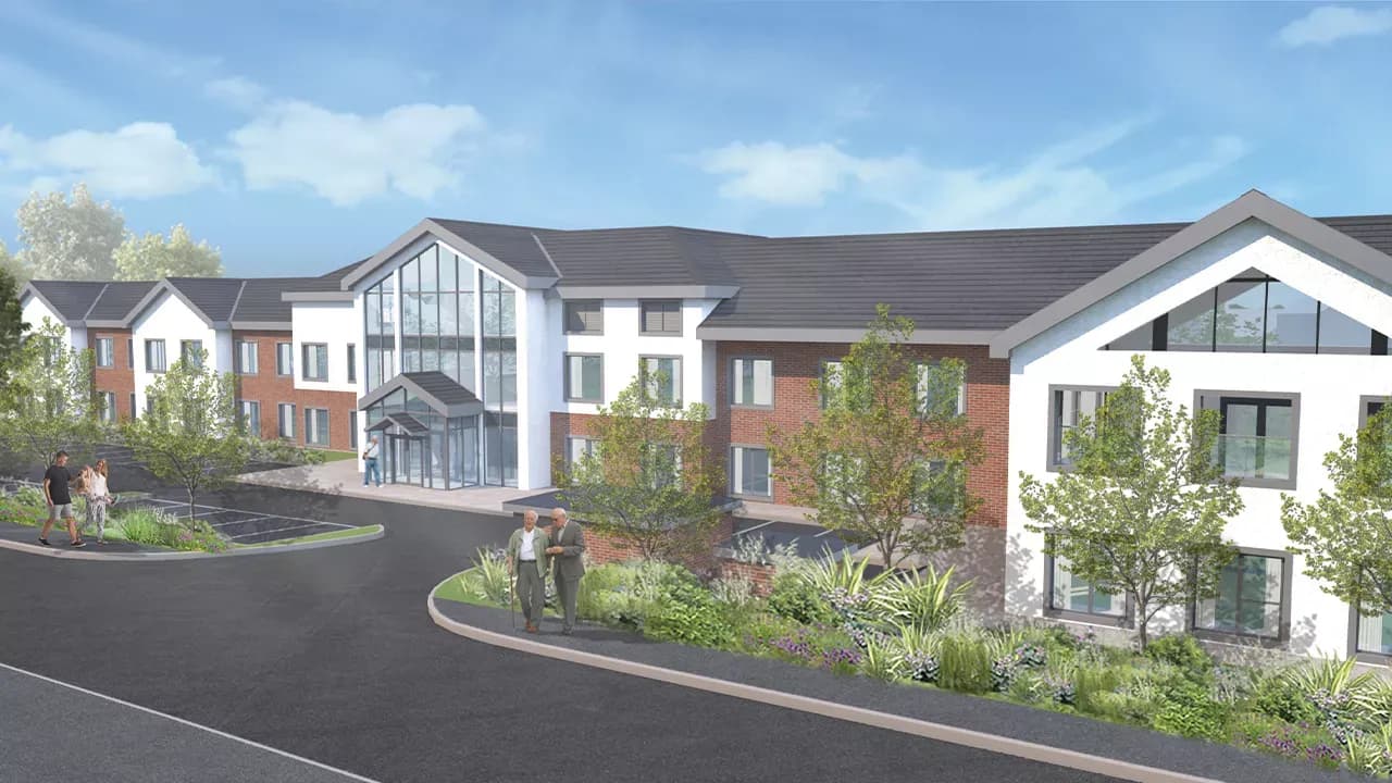 Exterior of Butlers Mews Care Home in Rugby, Warwickshire