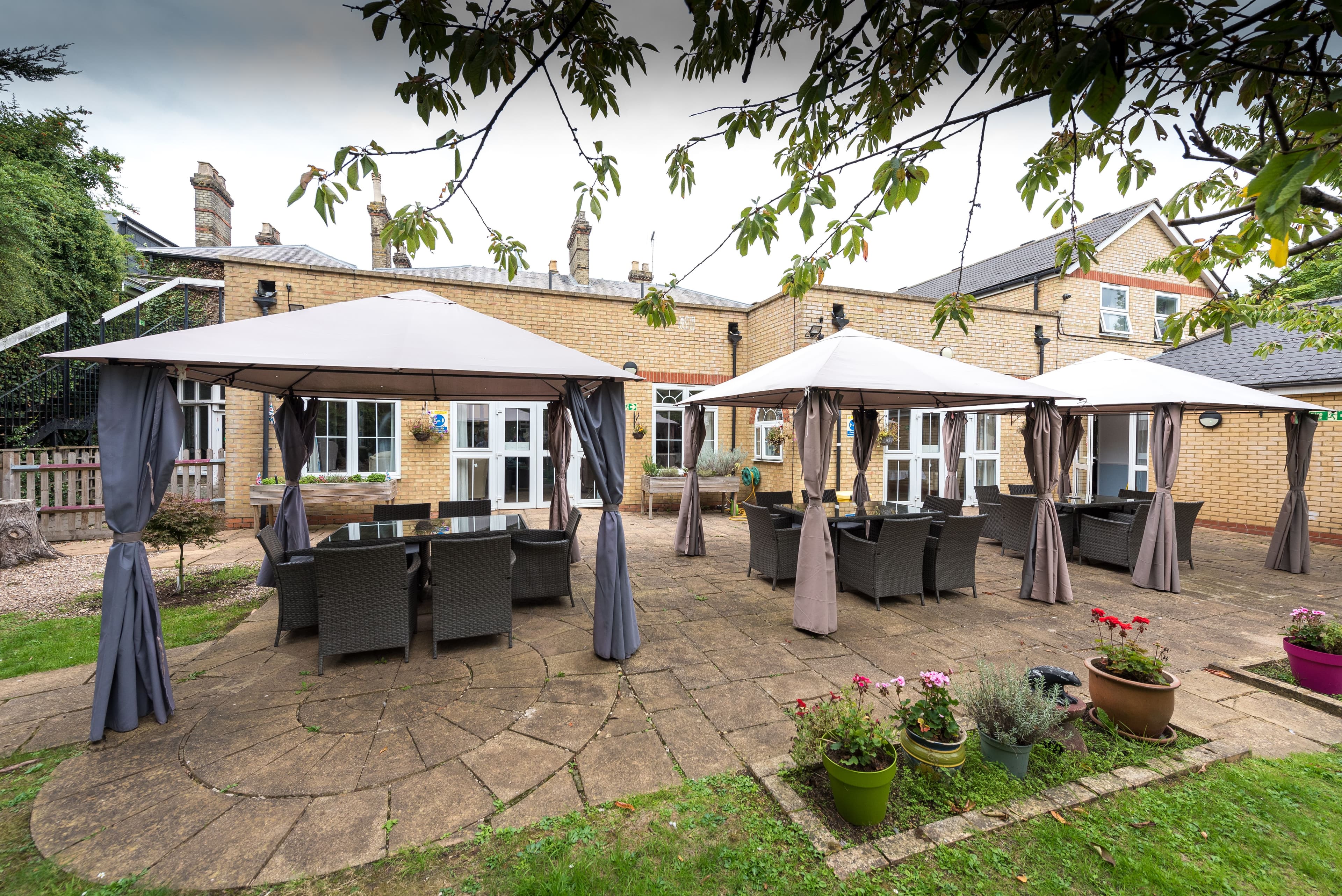 Garden of The Cedars care home in Barnet, London