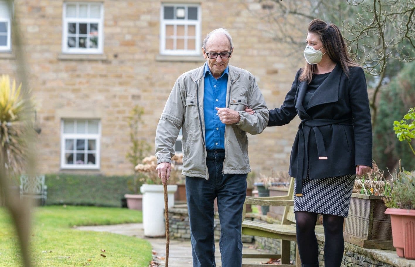 Residents and Staff at Walton Manor Care Home in Wakefield, West Yorkshire