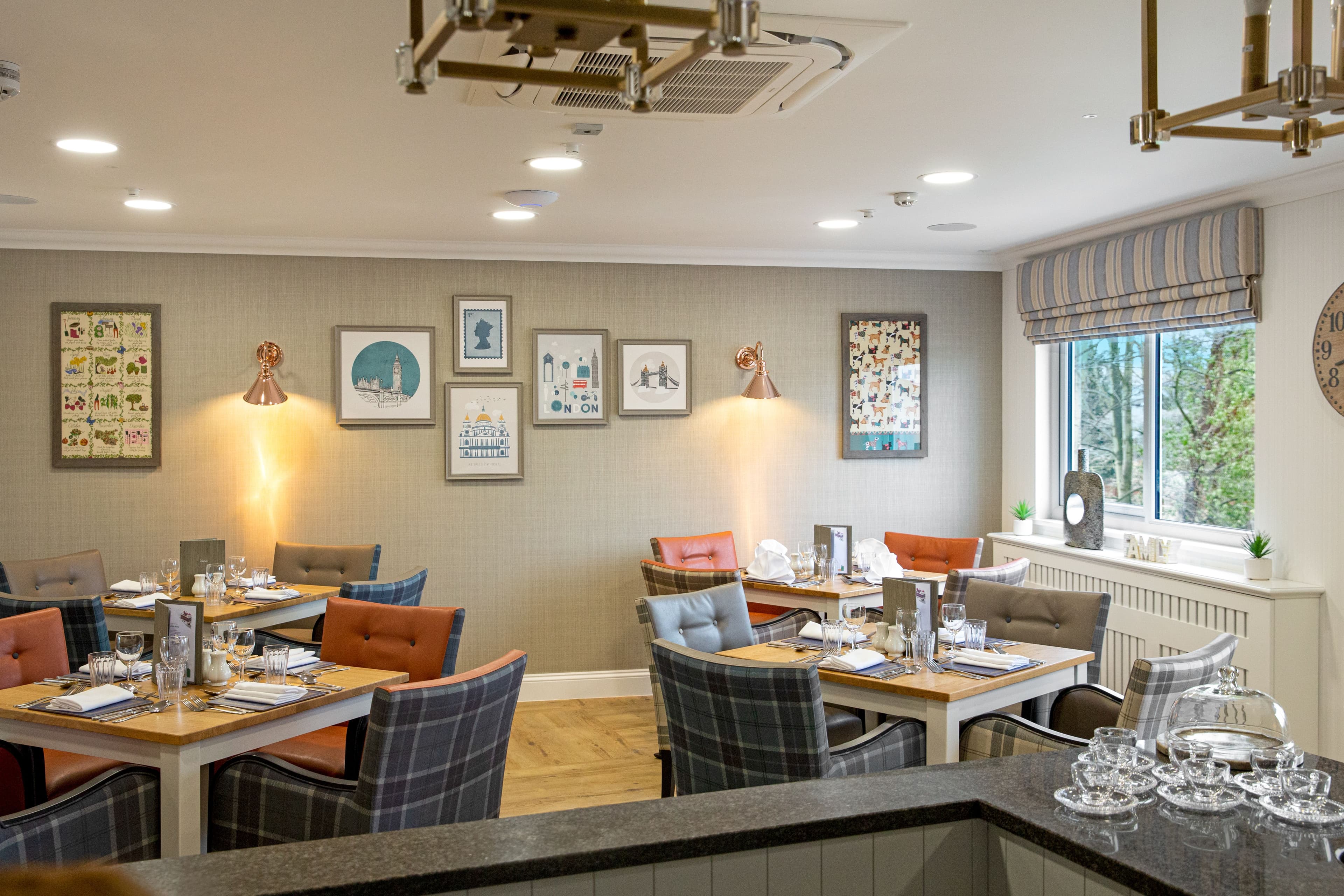 Dining room of Candlewood House care home in Harrow, Greater London