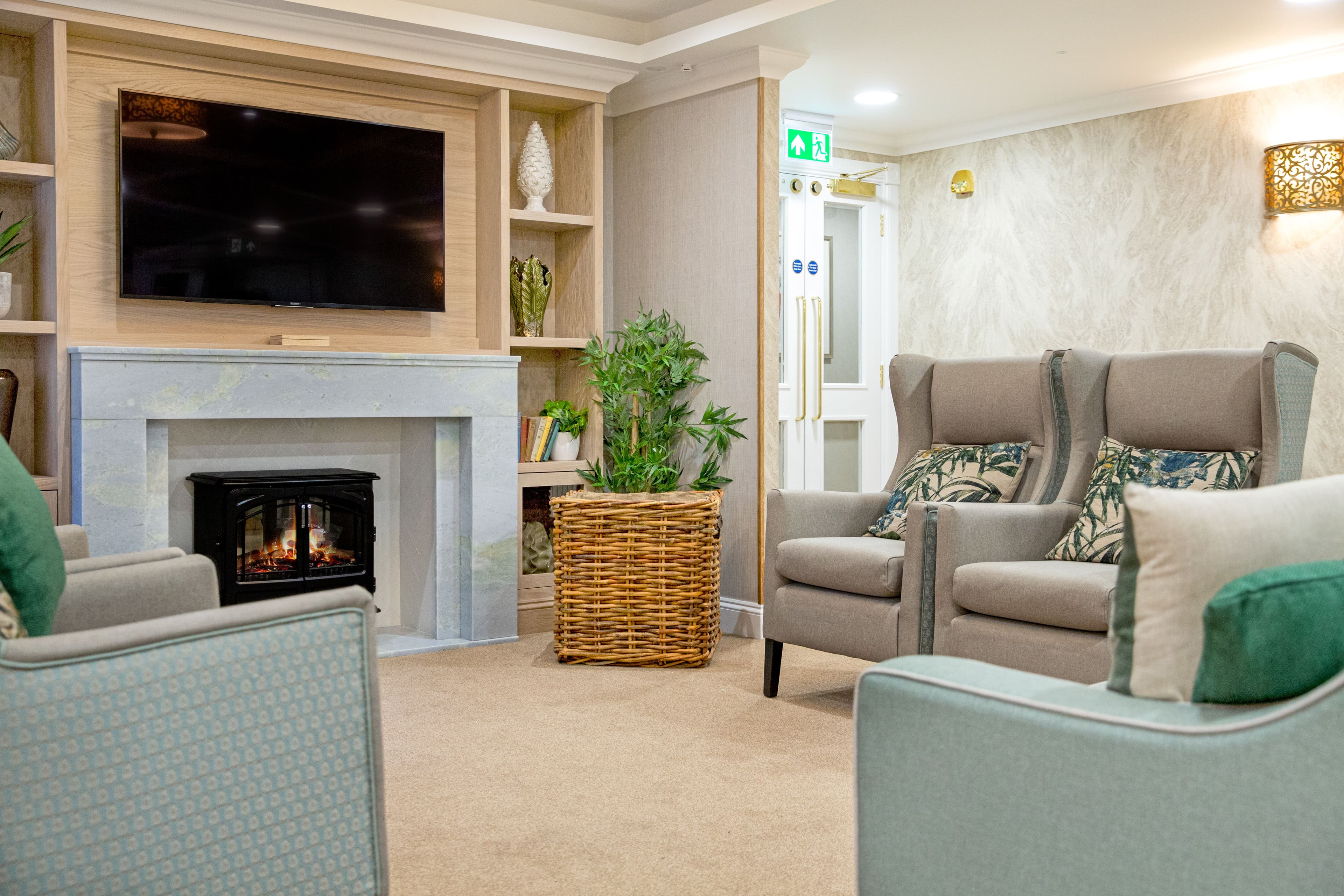 Lounge of Candlewood House care home in Harrow, Greater London