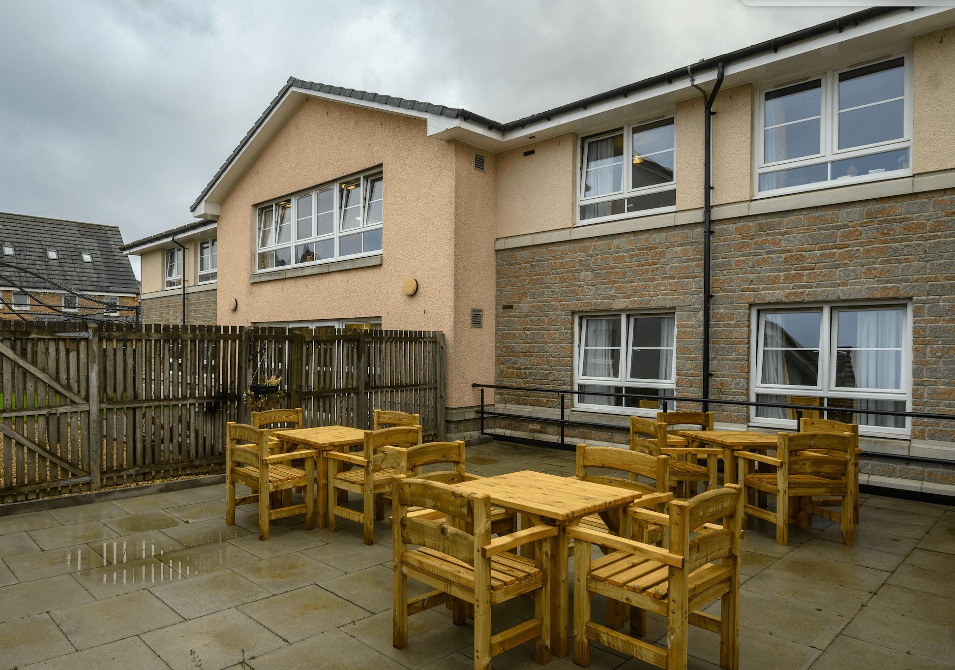 Garden of Caledonian Court Care Home in Falkirk, Scotland