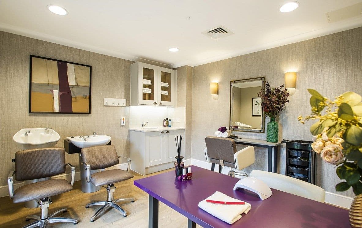 Salon at Cambridge Grove Care Home in Cambridge, Cambridgeshire