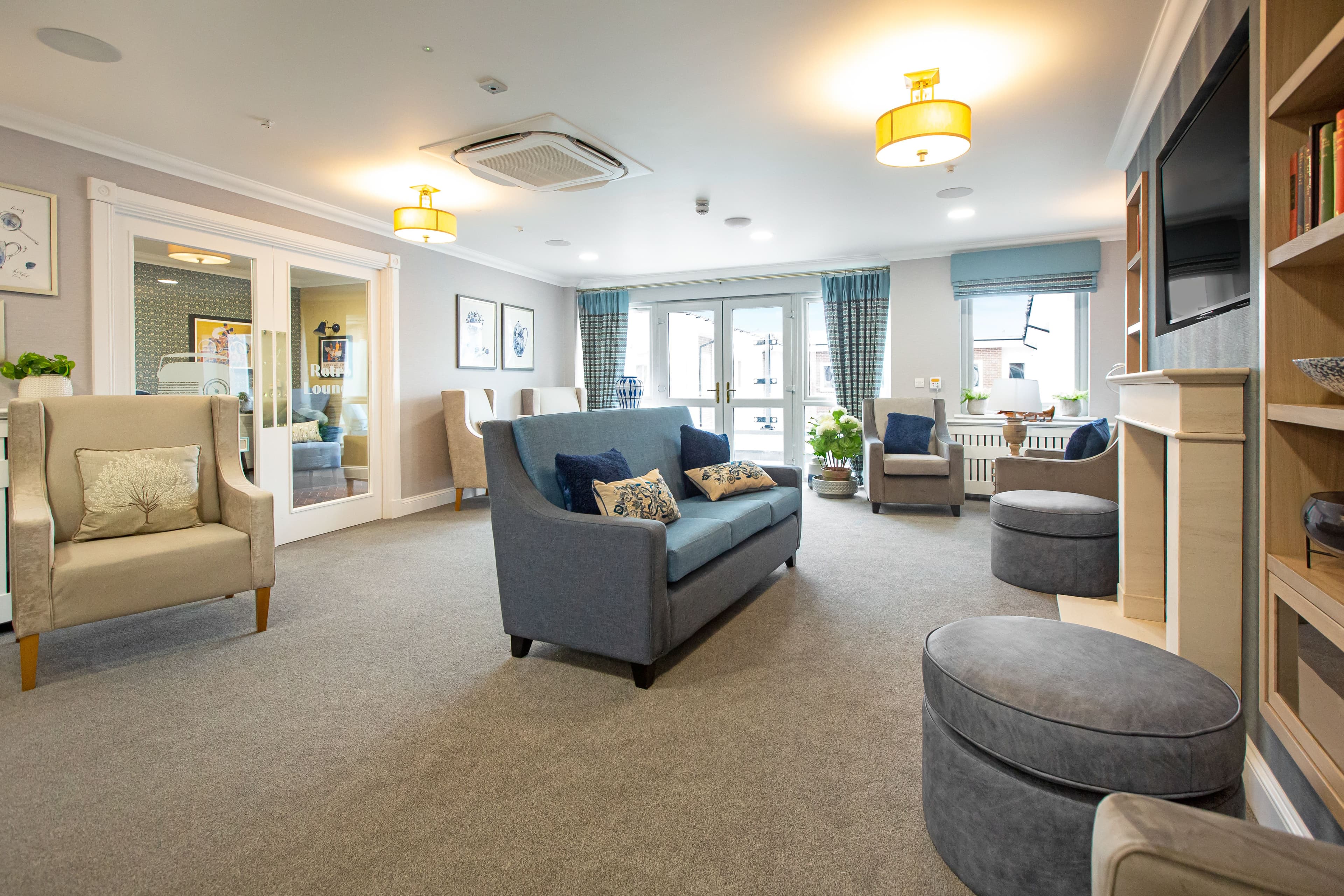 Lounge of Candlewood House care home in Harrow, Greater London