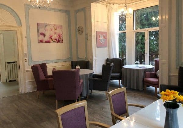 Dining Area of Watford House  Care Home in New Mills, High Peak 