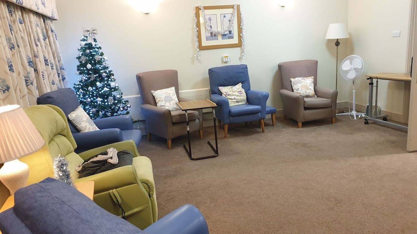 Lounge of Talbot View care home in Bournemouth, Hampshire