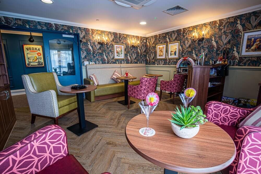 Bar at Dashwood Manor Care Home in Basingstoke, Hampshire