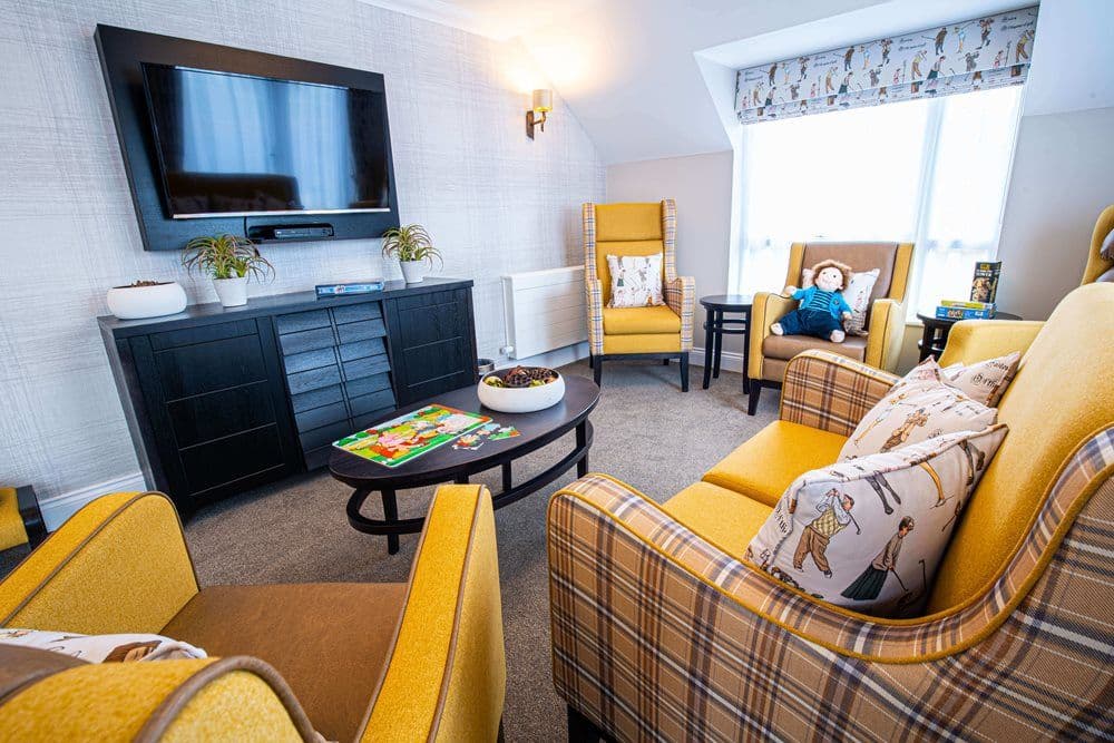 Communal Lounge at Dashwood Manor Care Home in Basingstoke, Hampshire