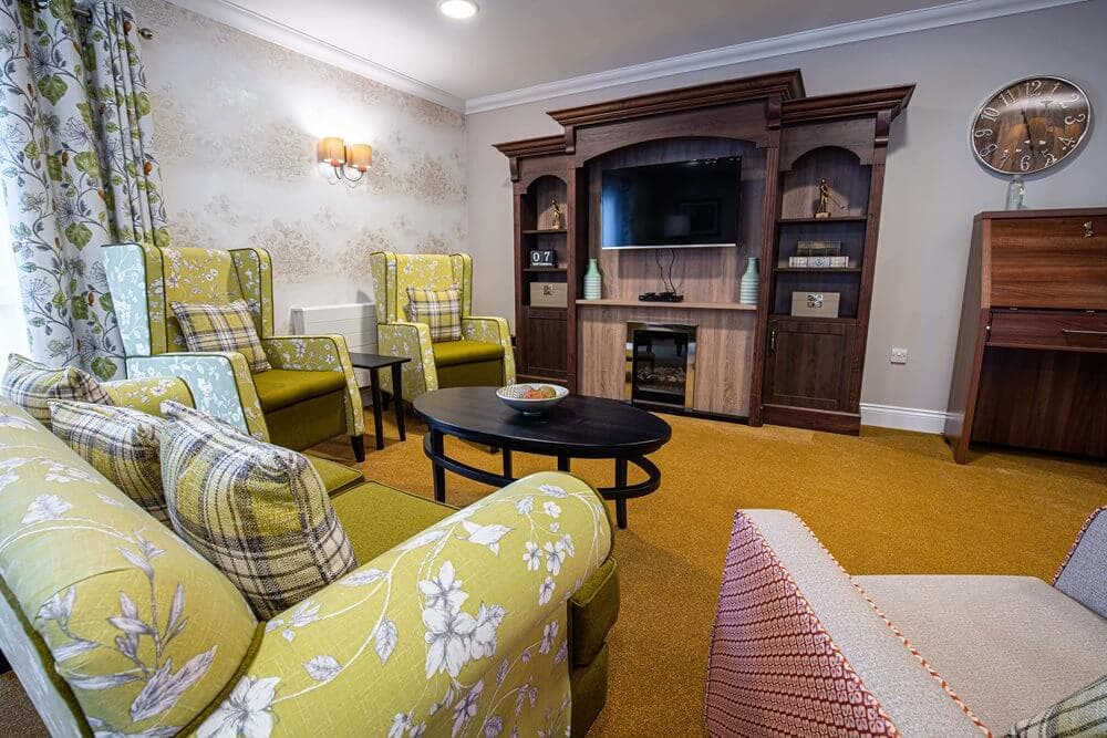 Communal Lounge at Dashwood Manor Care Home in Basingstoke, Hampshire